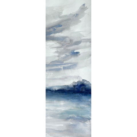 Stormy Shores 2 Black Modern Wood Framed Art Print by Charest, Doris