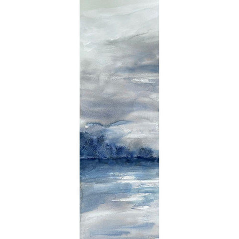 Stormy Shores 3 White Modern Wood Framed Art Print by Charest, Doris