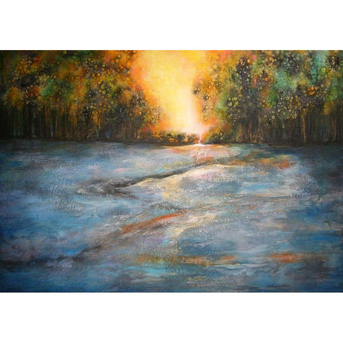 Early Morning White Modern Wood Framed Art Print by Charest, Doris