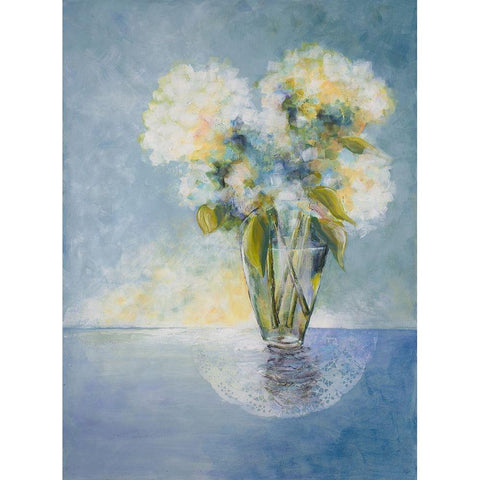 Cheerfull Flowers Gold Ornate Wood Framed Art Print with Double Matting by Charest, Doris
