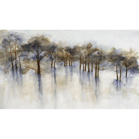 Misty Woods 2 Gold Ornate Wood Framed Art Print with Double Matting by Charest, Doris