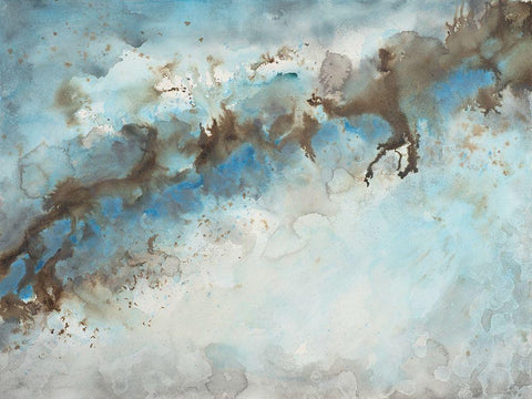 Ice Flow 1 White Modern Wood Framed Art Print with Double Matting by Charest, Doris