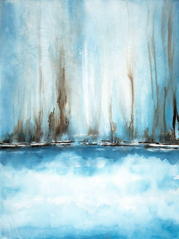 Breakthrough 1 White Modern Wood Framed Art Print with Double Matting by Charest, Doris