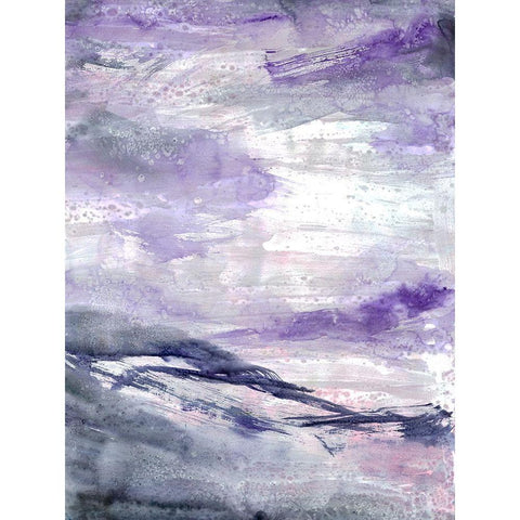 Purple Wind 1 White Modern Wood Framed Art Print by Charest, Doris