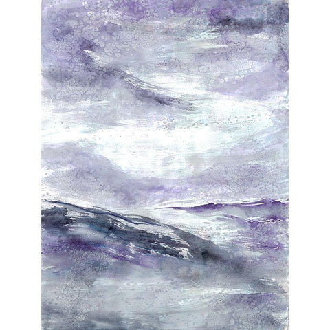 Purple Wind 2 White Modern Wood Framed Art Print by Charest, Doris