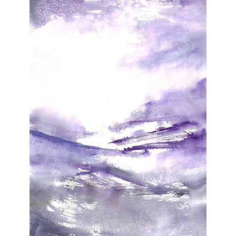 Purple Wind 3 Black Modern Wood Framed Art Print with Double Matting by Charest, Doris