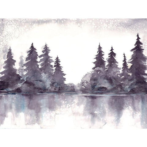 Purple Forest White Modern Wood Framed Art Print by Charest, Doris
