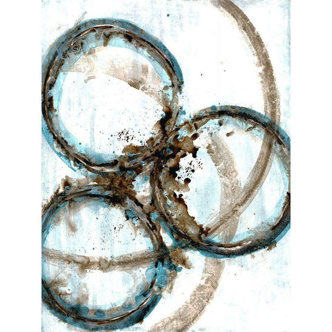 Blue Blowout 3 Black Modern Wood Framed Art Print by Charest, Doris