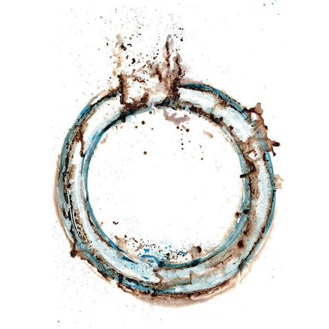 Blue Blowout 4 White Modern Wood Framed Art Print by Charest, Doris