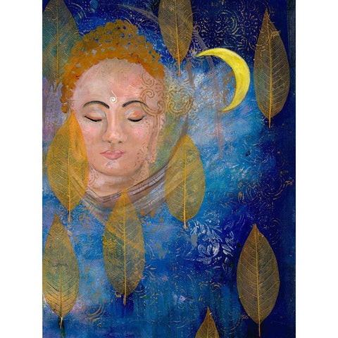 Calm Meditation 2 White Modern Wood Framed Art Print by Charest, Doris