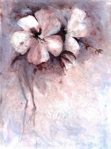 Maroon Calm White Modern Wood Framed Art Print with Double Matting by Charest, Doris