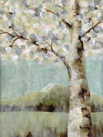 Flowering Tree Black Ornate Wood Framed Art Print with Double Matting by Charest, Doris