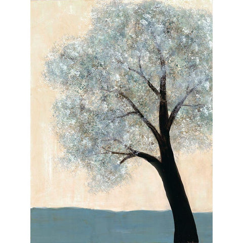 Dawning Tree 1 Black Modern Wood Framed Art Print with Double Matting by Charest, Doris