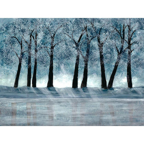 Blue Force 1 Black Modern Wood Framed Art Print by Charest, Doris