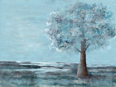 Solitary Beauty 1 White Modern Wood Framed Art Print with Double Matting by Charest, Doris