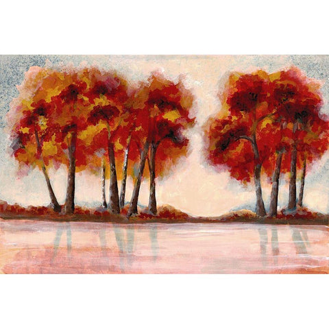Fall Foliage 2 Black Modern Wood Framed Art Print with Double Matting by Charest, Doris