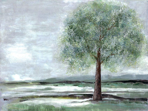 Breath Of Spring 1 White Modern Wood Framed Art Print with Double Matting by Charest, Doris