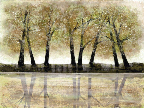 Spring Forest White Modern Wood Framed Art Print with Double Matting by Charest, Doris