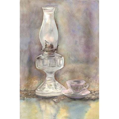 Midnight Oil 1 White Modern Wood Framed Art Print by Charest, Doris