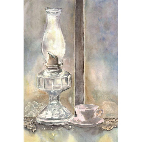 Midnight Oil 2 Gold Ornate Wood Framed Art Print with Double Matting by Charest, Doris