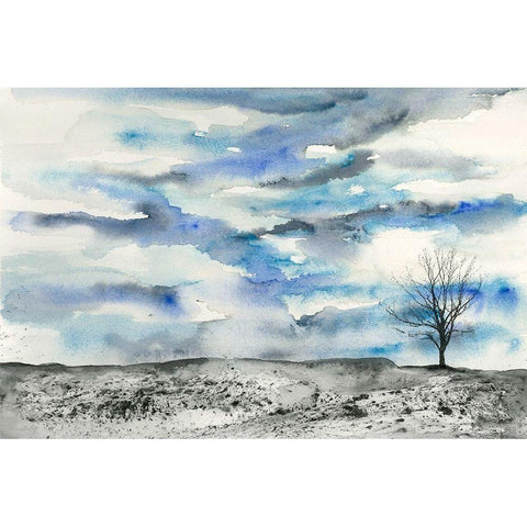 Fading Mirage 1 White Modern Wood Framed Art Print by Charest, Doris