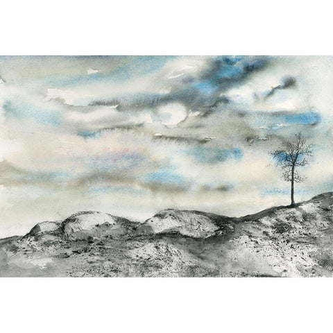 Fading Mirage 2 Black Modern Wood Framed Art Print by Charest, Doris