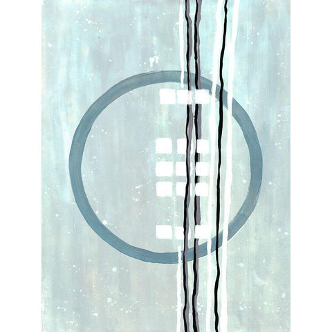 Threaded Loop Black Modern Wood Framed Art Print by Charest, Doris