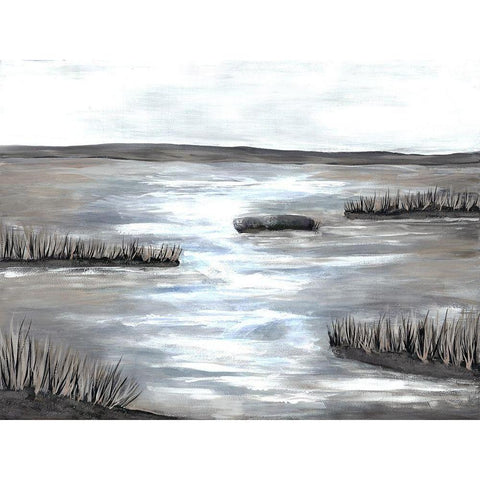 Marsh Scene Gold Ornate Wood Framed Art Print with Double Matting by Charest, Doris