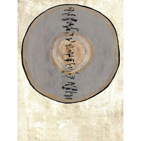 Oriental Disk 1 White Modern Wood Framed Art Print by Charest, Doris