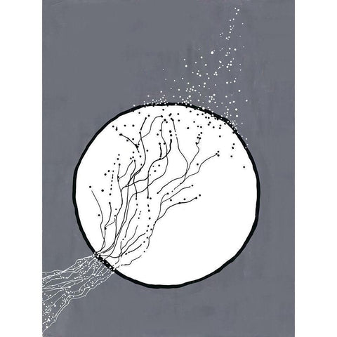 Moonlit Night Black Modern Wood Framed Art Print by Charest, Doris