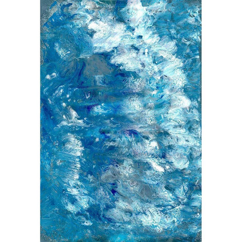 Relentless Flow Gold Ornate Wood Framed Art Print with Double Matting by Charest, Doris