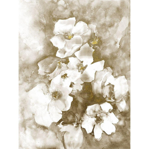 Lustrous Florals 1 Black Modern Wood Framed Art Print by Charest, Doris