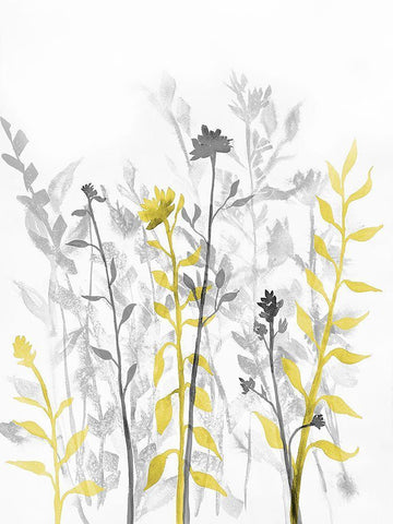 Illuminating Growth 2 White Modern Wood Framed Art Print with Double Matting by Charest, Doris