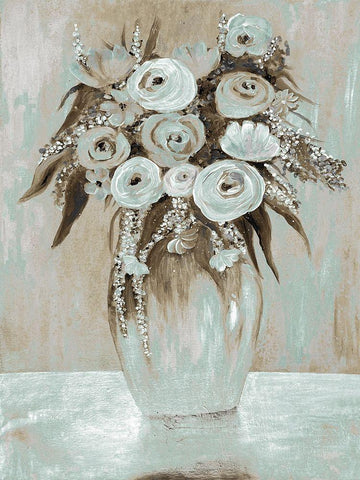 Waiting Beauty 2 White Modern Wood Framed Art Print with Double Matting by Charest, Doris