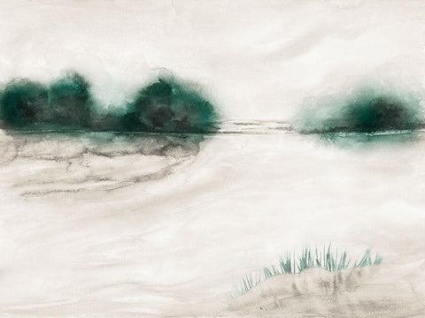 Spring Storms 1 White Modern Wood Framed Art Print with Double Matting by Charest, Doris