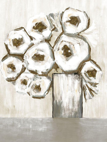 Brilliant Still Life White Modern Wood Framed Art Print with Double Matting by Charest, Doris