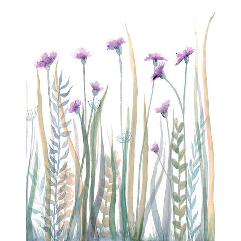 Garden Blooms 1 Black Modern Wood Framed Art Print by Charest, Doris