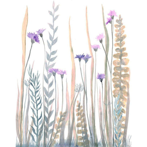Garden Blooms 1 Black Modern Wood Framed Art Print by Charest, Doris