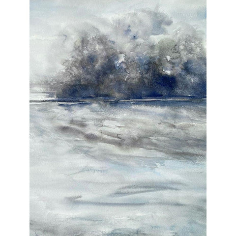 Gloomy Storms 3 White Modern Wood Framed Art Print by Charest, Doris