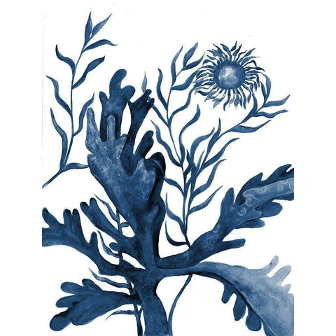 Underwater Life 2 Black Modern Wood Framed Art Print by Charest, Doris