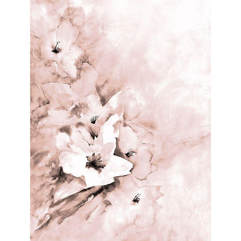 Soft Florals 2 White Modern Wood Framed Art Print by Charest, Doris