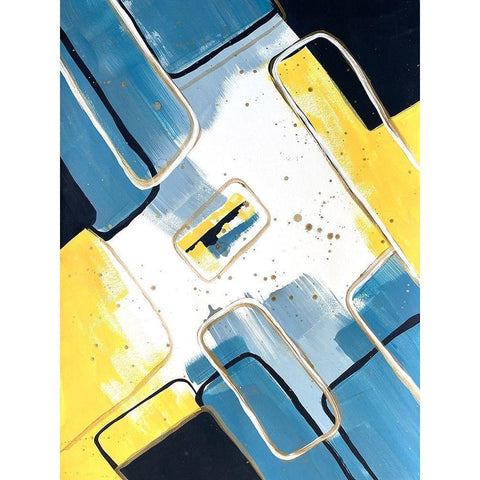 Absentminded Emotion 1 Black Modern Wood Framed Art Print with Double Matting by Charest, Doris
