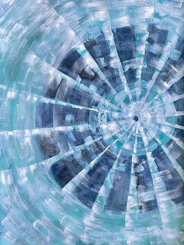 Happy Conflict 1 White Modern Wood Framed Art Print with Double Matting by Charest, Doris