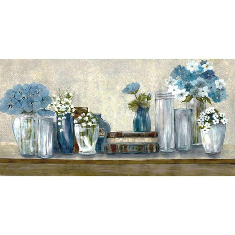 Floral Desk Gold Ornate Wood Framed Art Print with Double Matting by Charest, Doris