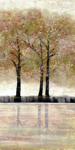 Serene Forest  3 Black Ornate Wood Framed Art Print with Double Matting by Charest, Doris