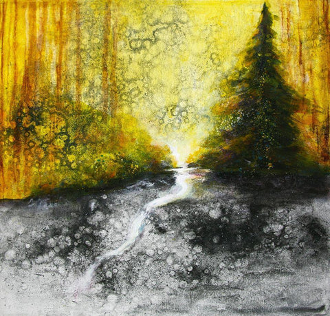 Path To The Edge 2020  Black Ornate Wood Framed Art Print with Double Matting by Charest, Doris