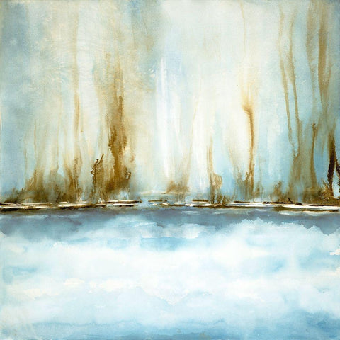 Perspective 1 Black Modern Wood Framed Art Print with Double Matting by Charest, Doris