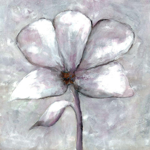 Cherished Bloom 3 White Modern Wood Framed Art Print by Charest, Doris