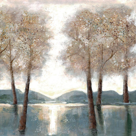 Approaching Woods 2 White Modern Wood Framed Art Print by Charest, Doris