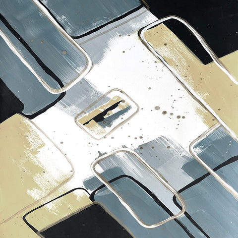 Absentminded Emotion 1 White Modern Wood Framed Art Print with Double Matting by Charest, Doris